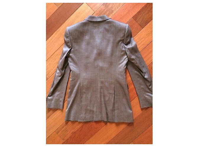 Blazer Rena Lange a rayas de tenis marrón Marrón claro - vista 4