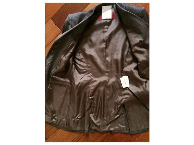 Blazer Rena Lange a rayas de tenis marrón Marrón claro - vista 6