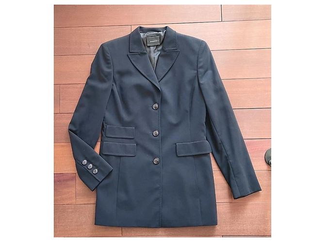 Akris Navy Blue Wool Blazer - view 2