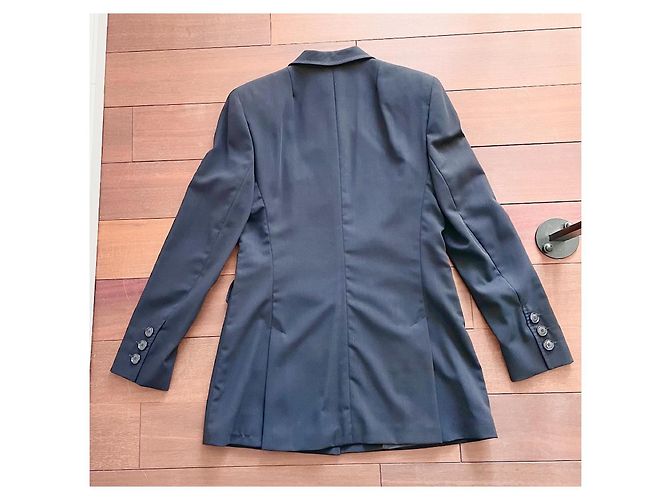 Akris Navy Blue Wool Blazer - view 4