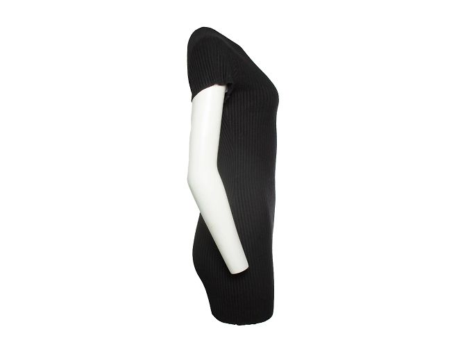 Anine Bing, geripptes Kleid in Schwarz - Ansicht 4