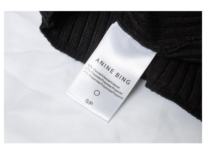Anine Bing, geripptes Kleid in Schwarz - Ansicht 5