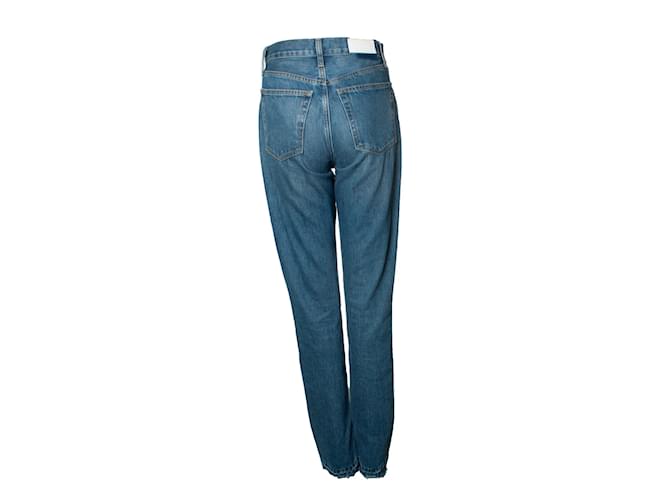 RE/DONE, jeans azules con bordes sin terminar - vista 2