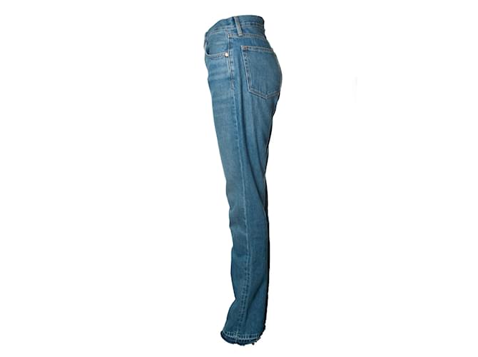 RE/DONE, jeans azules con bordes sin terminar - vista 4