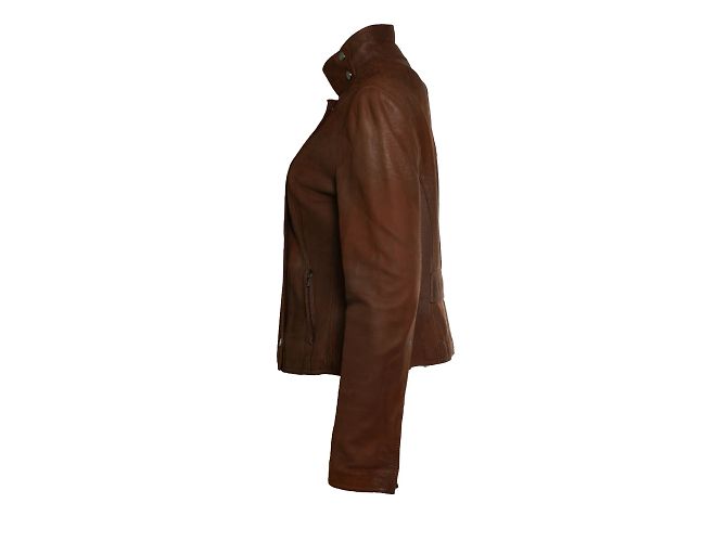 Braune Lederjacke Emporio Armani - Ansicht 2