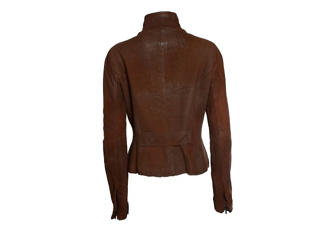 Braune Lederjacke Emporio Armani - Ansicht 3