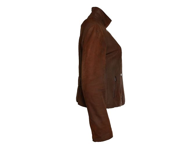 Braune Lederjacke Emporio Armani - Ansicht 4