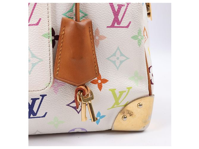 Louis Vuitton Weißes Monogram Multicolor Speedy 30 Tasche M92643 Mehrfarben - Ansicht 10