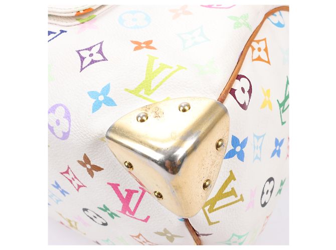 Louis Vuitton Weißes Monogram Multicolor Speedy 30 Tasche M92643 Mehrfarben - Ansicht 12