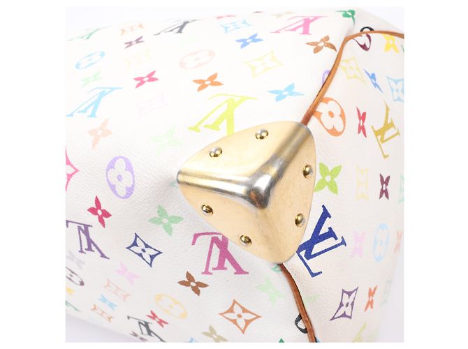 Louis Vuitton Weißes Monogram Multicolor Speedy 30 Tasche M92643 Mehrfarben - Ansicht 14