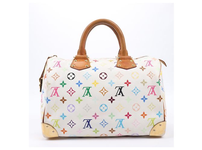 Louis Vuitton Weißes Monogram Multicolor Speedy 30 Tasche M92643 Mehrfarben - Ansicht 4