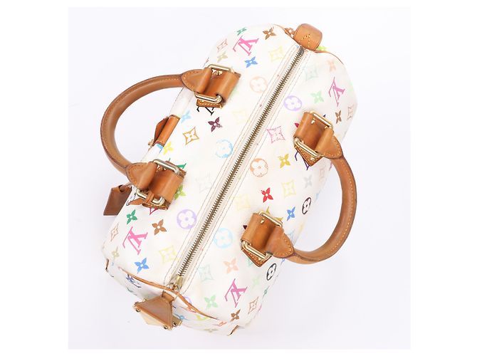 Louis Vuitton Weißes Monogram Multicolor Speedy 30 Tasche M92643 Mehrfarben - Ansicht 7