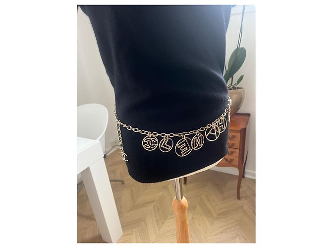 Cambon Chanel Paris Kuba Gürtel Stahl Silber 85 cm - Ansicht 4