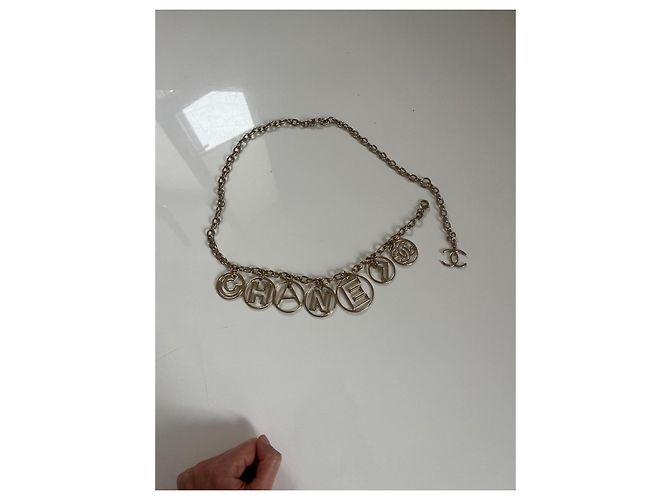 Cambon Chanel Paris Kuba Gürtel Stahl Silber 85 cm - Ansicht 5