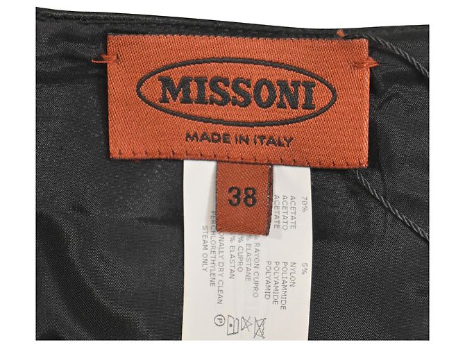 Falda lápiz midi Missoni en acetato negro - vista 4