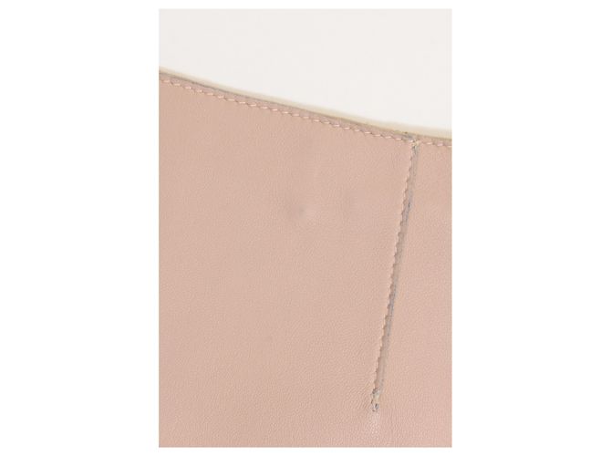 Falda lápiz mini Dsquared2 en cuero nude Castaño Carne - vista 13