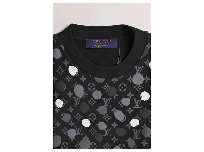 Schwarzer Baumwoll-Pullover mit Infinity Dots-Druck von Louis Vuitton x Yayoi Kusama - Ansicht 10
