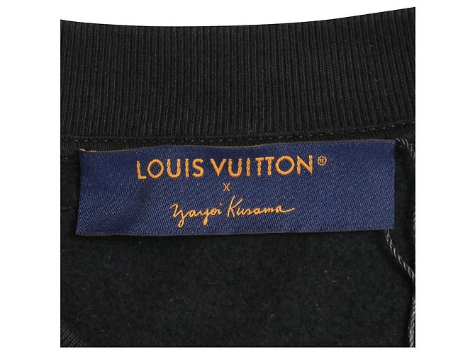 Schwarzer Baumwoll-Pullover mit Infinity Dots-Druck von Louis Vuitton x Yayoi Kusama - Ansicht 4
