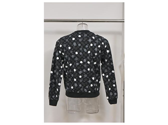 Schwarzer Baumwoll-Pullover mit Infinity Dots-Druck von Louis Vuitton x Yayoi Kusama - Ansicht 8