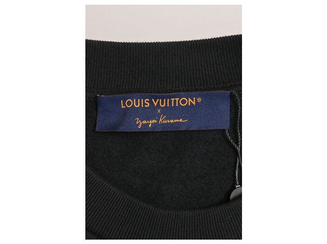 Schwarzer Baumwoll-Pullover mit Infinity Dots-Druck von Louis Vuitton x Yayoi Kusama - Ansicht 9