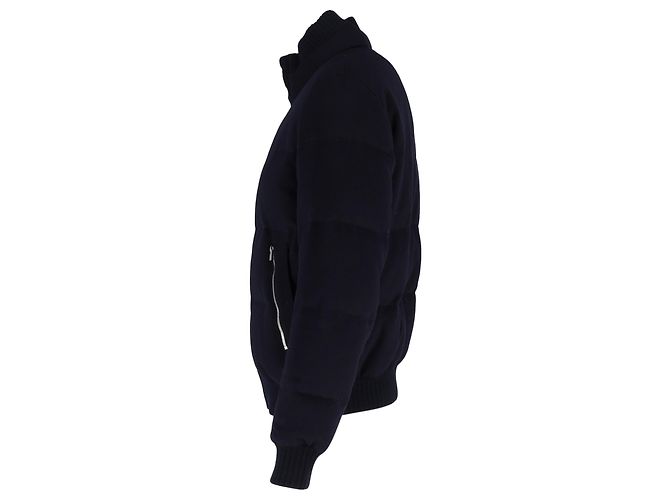 Hermès Bomberjacke aus marineblauem Kaschmir - Ansicht 2