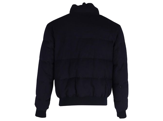 Hermès Bomberjacke aus marineblauem Kaschmir - Ansicht 3