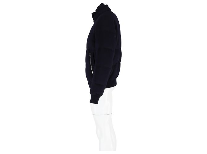 Hermès Bomberjacke aus marineblauem Kaschmir - Ansicht 5