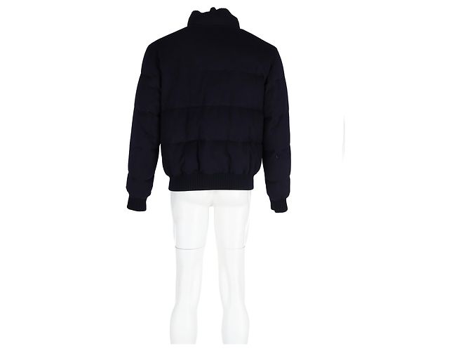 Hermès Bomberjacke aus marineblauem Kaschmir - Ansicht 6