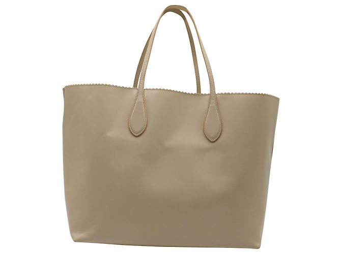 Borsa Tote Rochas in pelle beige - vista 3