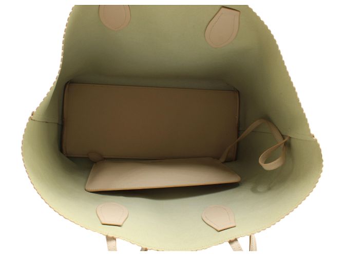 Borsa Tote Rochas in pelle beige - vista 4