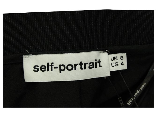 Self portrait Falda midi de guipur floral en negro y blanco de poliéster - vista 4
