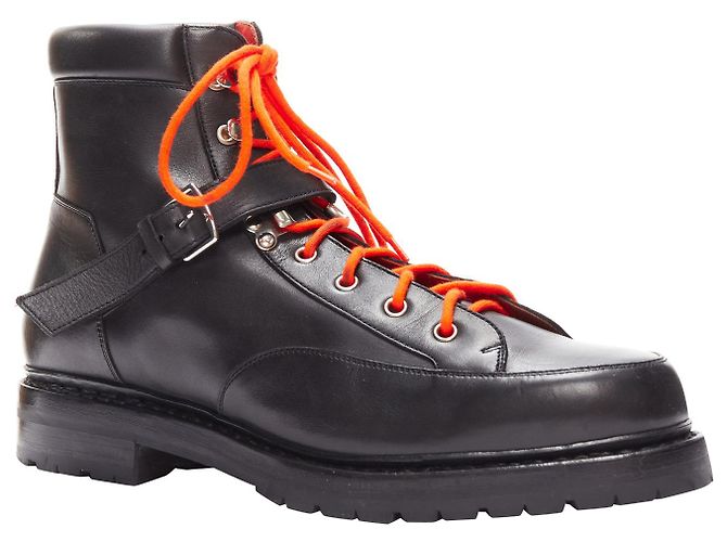 Hermès HERMES black smooth leather boots - view 2