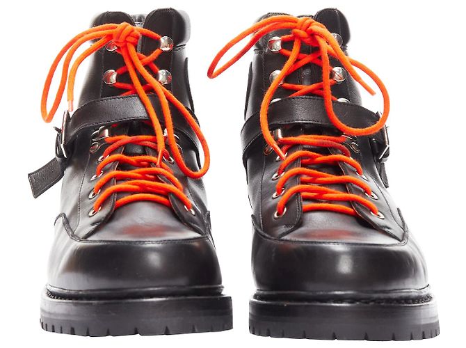 Hermès HERMES black smooth leather boots - view 3
