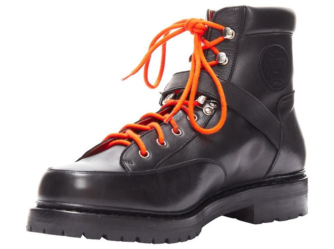 Hermès HERMES black smooth leather boots - view 4