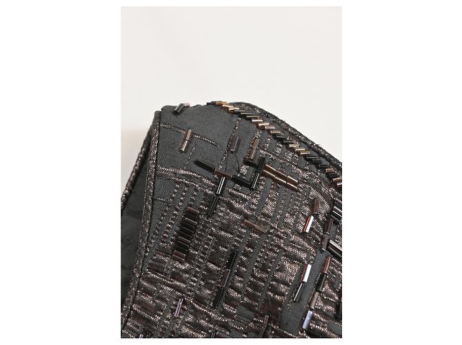Abito shift mini impreziosito in poliestere nero Dsquared2 - vista 13