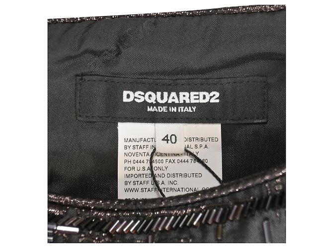 Abito shift mini impreziosito in poliestere nero Dsquared2 - vista 4