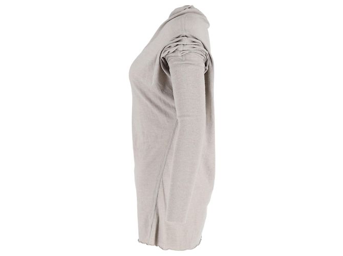 Top drapeado Rick Owens en lana gris - vista 2