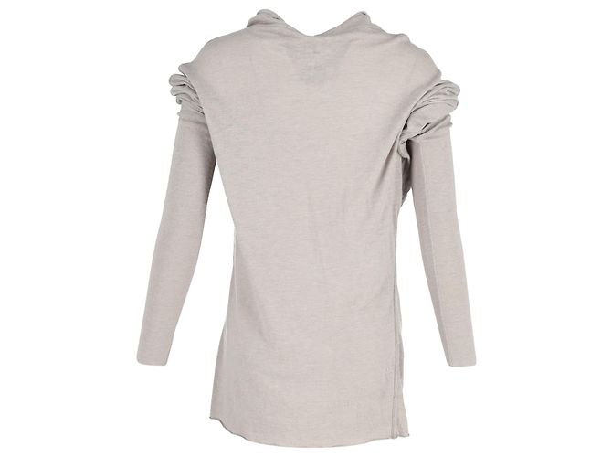 Top drapeado Rick Owens en lana gris - vista 3