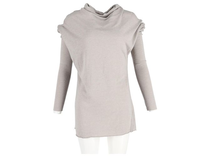 Top drapeado Rick Owens en lana gris - vista 4