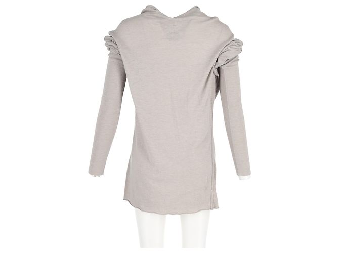 Top drapeado Rick Owens en lana gris - vista 6