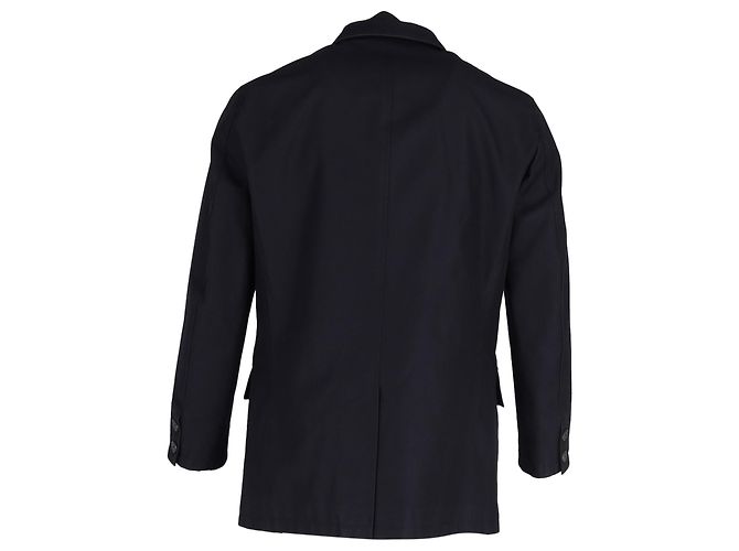 Blazer Hermès con gilet in cotone blu navy - vista 3