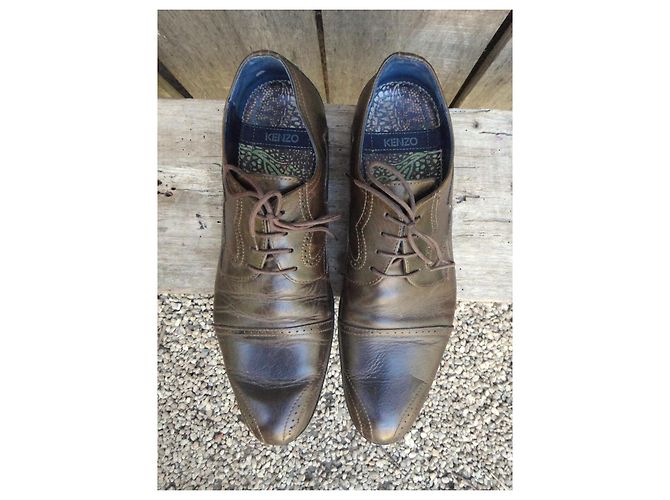 Scarpe stringate Kenzo in pelle marroni uomo taglia 42 Marrone - vista 2