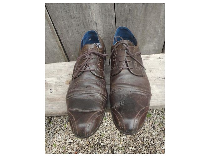 Scarpe stringate Kenzo in pelle marroni uomo taglia 42 Marrone - vista 3