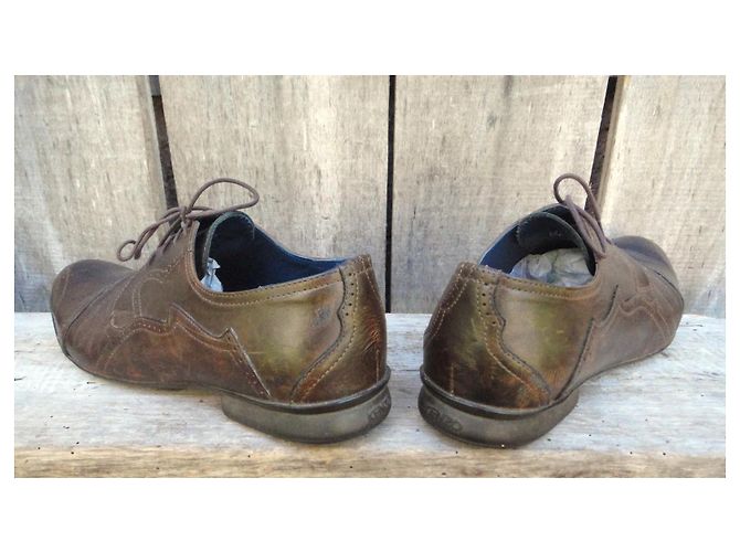 Scarpe stringate Kenzo in pelle marroni uomo taglia 42 Marrone - vista 4