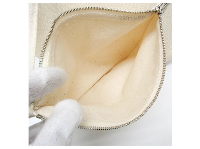 Hermès Borsa tote in tela da donna Hermes Cannes PM Bianco sporco - vista 11