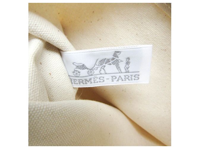Hermès Borsa tote in tela da donna Hermes Cannes PM Bianco sporco - vista 13