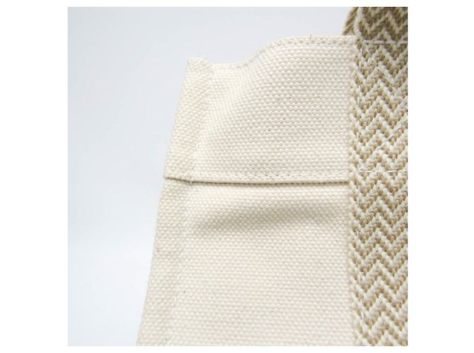 Hermès Borsa tote in tela da donna Hermes Cannes PM Bianco sporco - vista 6