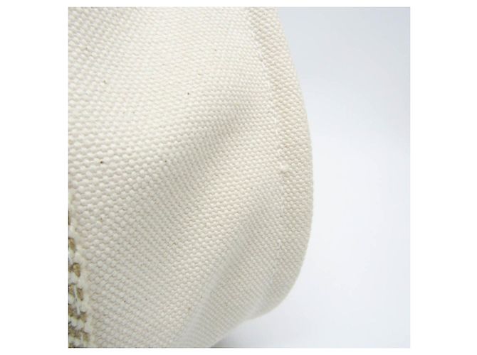 Hermès Borsa tote in tela da donna Hermes Cannes PM Bianco sporco - vista 7