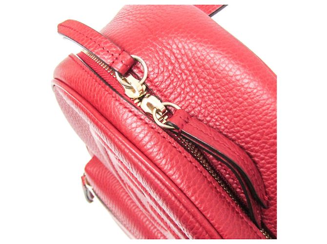 Gucci Soho Interlocking G Damen Leder Rucksack Rot - Ansicht 7