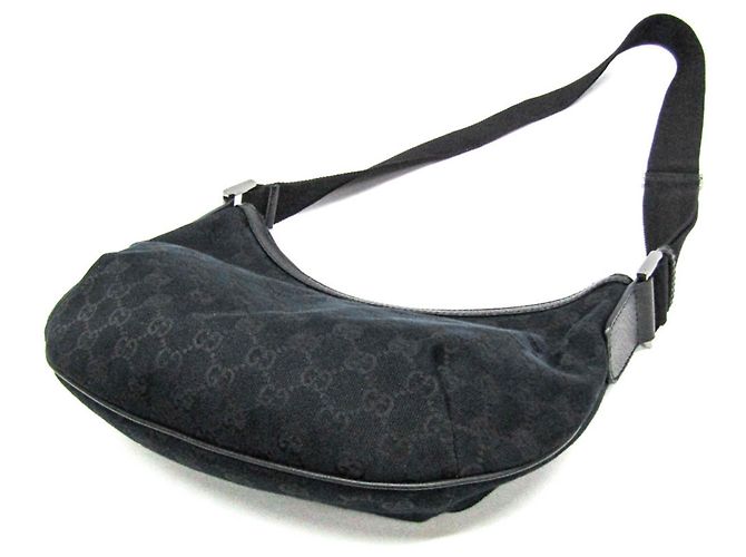 Borsa a Spalla Gucci GG Canvas Nero - vista 2